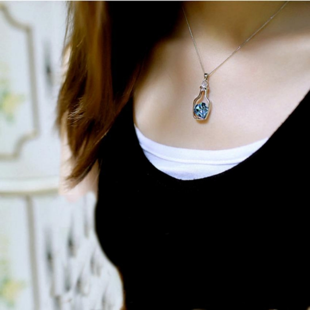 Women's Wishing Bottle Necklace Love Drift Bottle